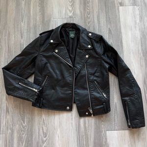 Target Wild Fable Black Faux Leather Jacket